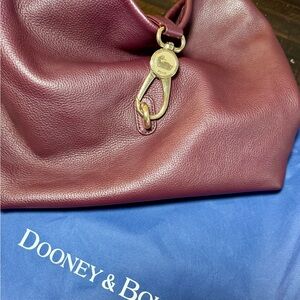 Dooney & Bourke Burgundy Leather Hobo Bag